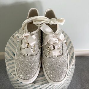 Keds x Kate Spade triple glitter in Cream